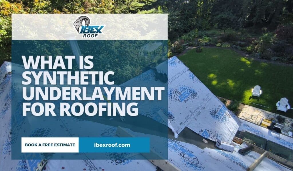 synthetic roofing underlayment installed on a home roof